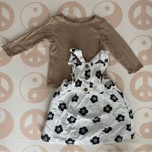 Carter's Flower Dress Set 🌻🖤